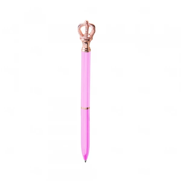 Caneta c/ Coroa Personalizada Rosa