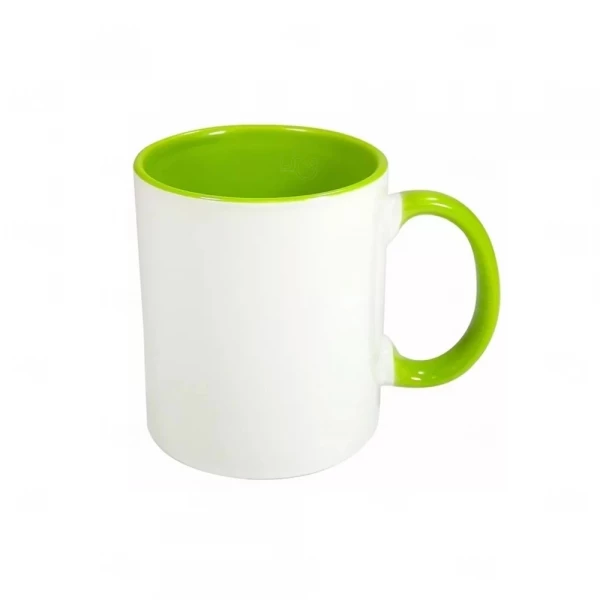 Caneca de Cerâmica Fundo Colorido Personalizada - 325ml Verde