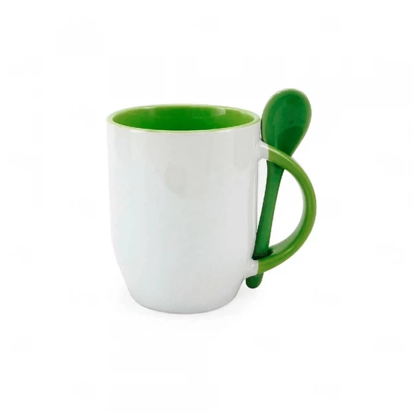 Caneca c/ Colher Personalizada - 325ml Verde