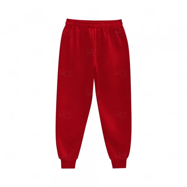 Calça de Moletom Personalizada Vermelho