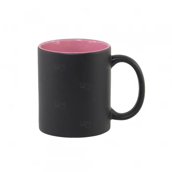 Caneca Mágica com Fundo Colorido Personalizada - 325ml Rosa