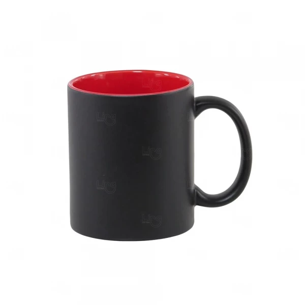 Caneca Mágica com Fundo Colorido Personalizada - 325ml Vermelho