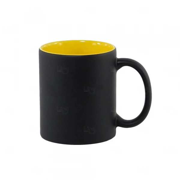 Caneca Mágica com Fundo Colorido Personalizada - 325ml Amarelo