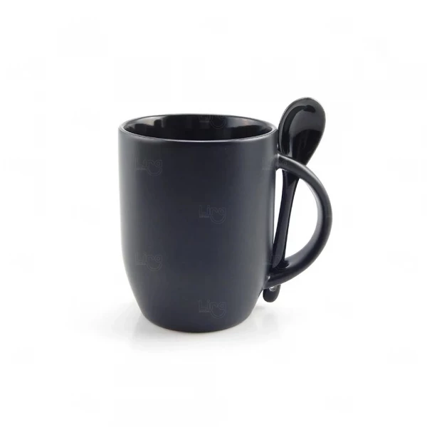 Caneca Colher Mágica Personalizada - 325ml Preto