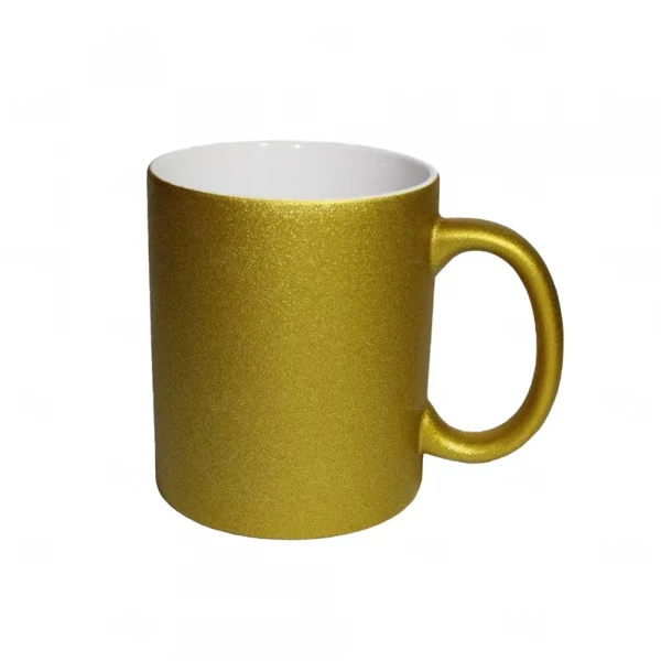 Caneca de Glitter Personalizada - 325ml Dourado