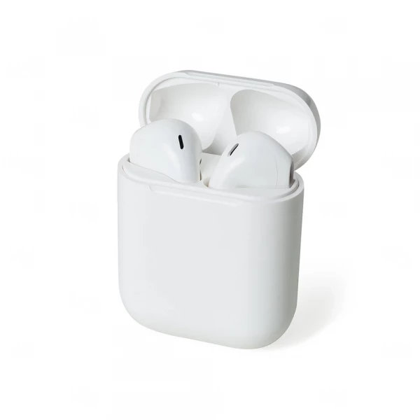 Fone de Ouvido Personalizado Bluetooth com Case Brilhante Branco