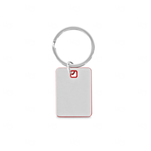 Chaveiro Plaquinha em Metal com Borda Colorida Personalizado 