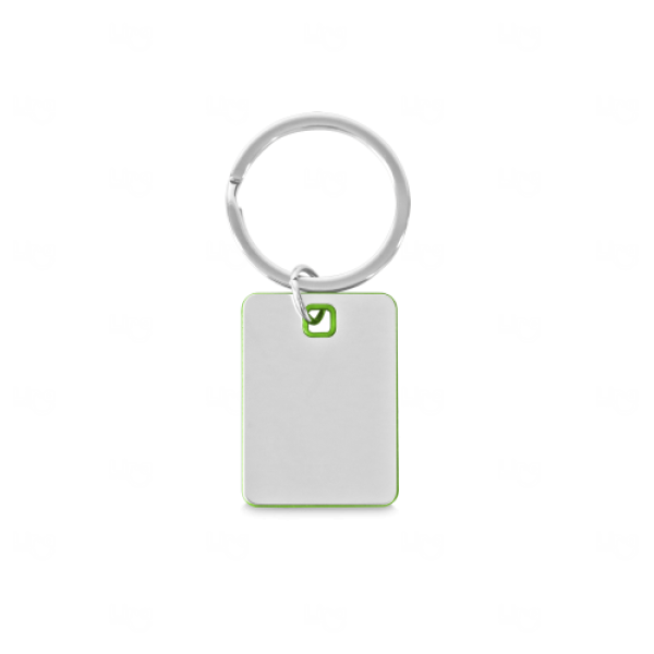 Chaveiro Plaquinha em Metal com Borda Colorida Personalizado 