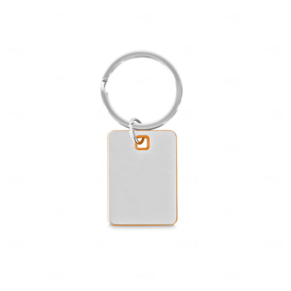Chaveiro Plaquinha em Metal com Borda Colorida Personalizado 