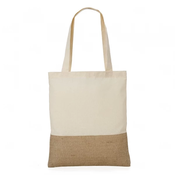 Sacola Ecológica em Algodão e Juta Personalizada - 40 x 35 cm 