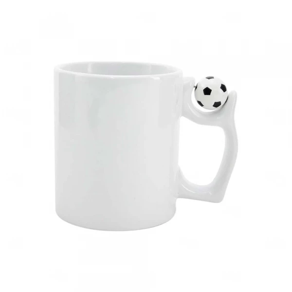 Caneca Alça Bola de Futebol Personalizada - 325ml 