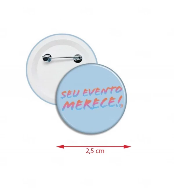 Botton Americanos personalizado - 2,5 cm Azul Claro