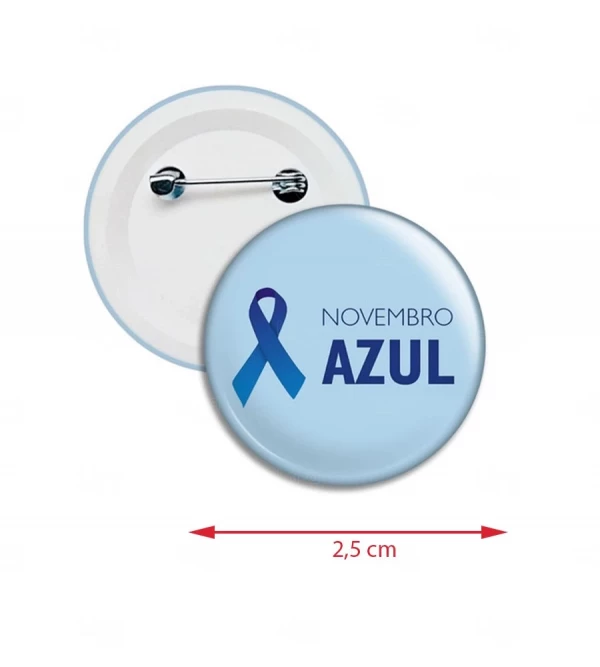 Botton Americanos personalizado - 2,5 cm Azul