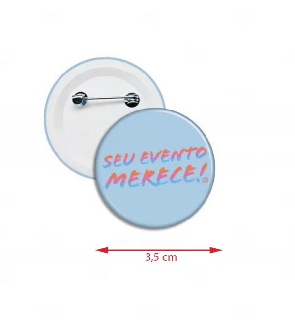 Botton Americano Personalizado - 3,5 cm Azul Claro