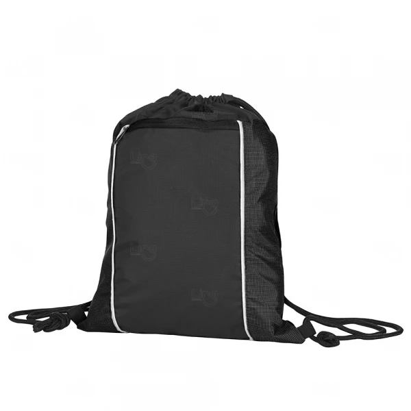 Mochila Saco Personalizada Impermeável - 43,5 x 33,7 cm Preto