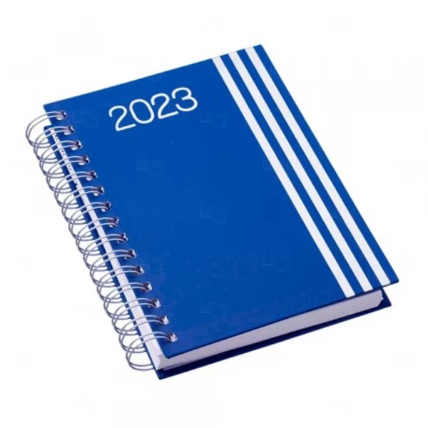 Agenda Personalizada Diária com Wire-o 2023 - 20 x 16 cm Azul