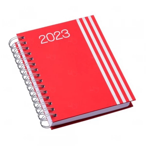 Agenda Personalizada Diária com Wire-o 2023 - 20 x 16 cm Vermelho