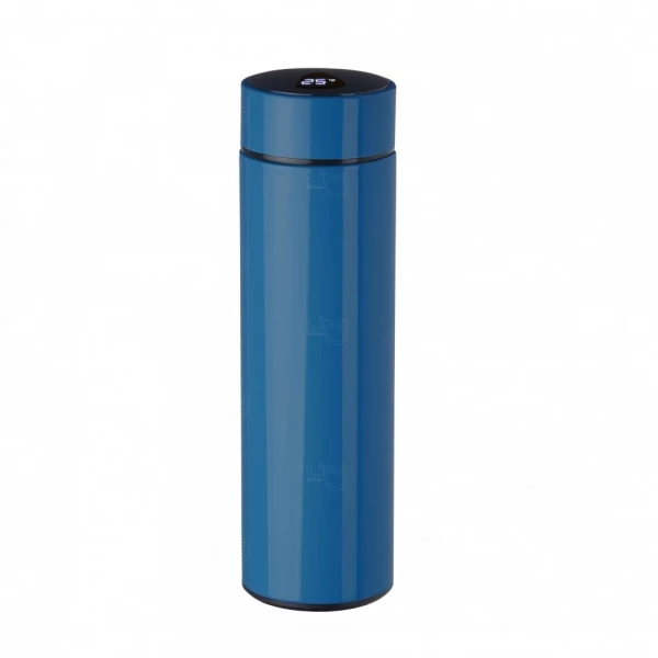 Garrafa Personalizada de Inox com Display LED - 450ml Azul