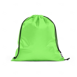 Sacola personalizada tipo mochila em tecido rPET Verde