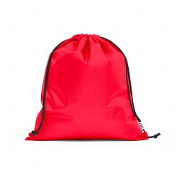 Sacola personalizada tipo mochila em tecido rPET Vermelho