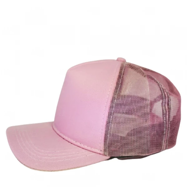 Boné Trucker Personalizado Uma Cor Rosa Claro