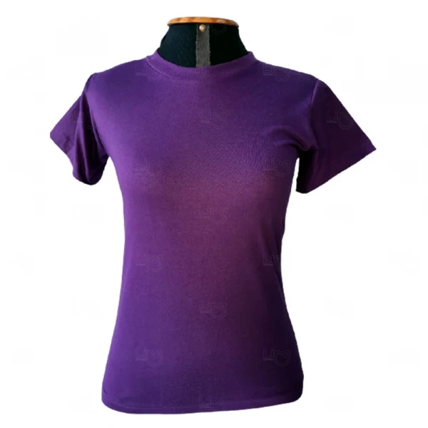 Camiseta 100% algodão Baby Look Personalizada Roxo