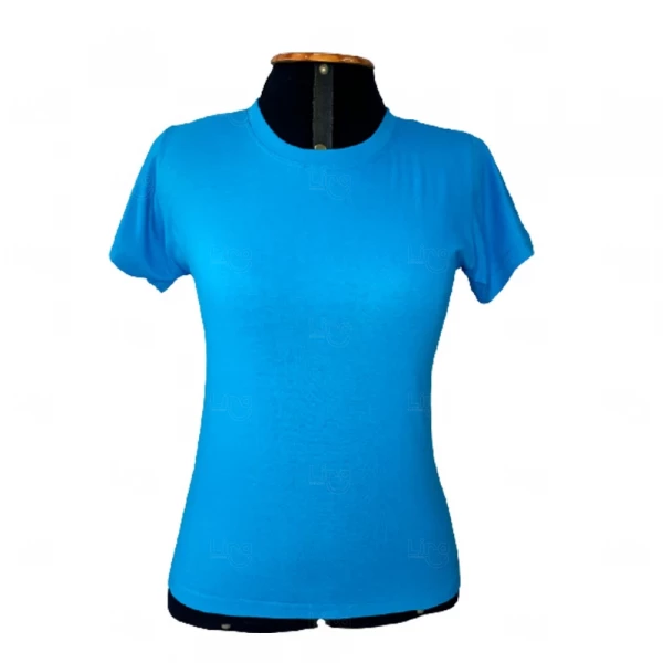 Camiseta 100% algodão Baby Look Personalizada Azul Claro