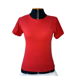 Camiseta 100% algodão Baby Look Personalizada Vermelho