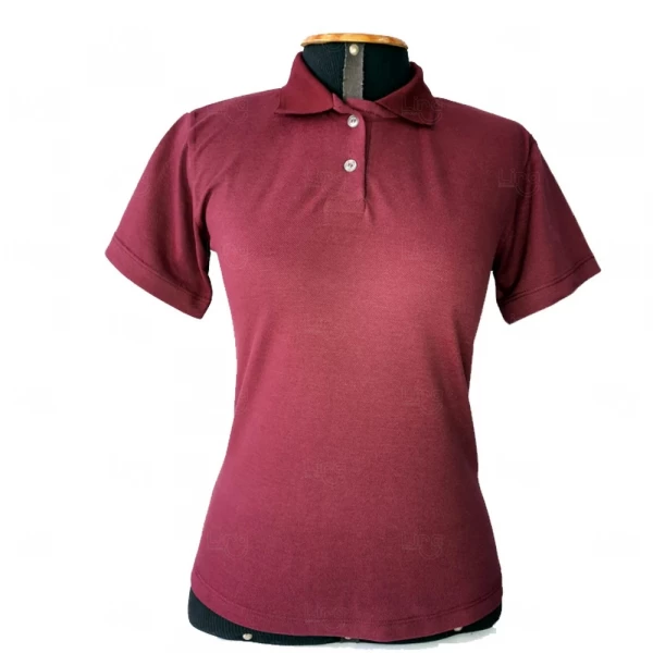 Camisetas Polo Personalizado Feminina Vinho