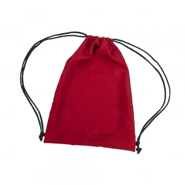 Mochila Saco Personalizada - 44,5 x 33,6 cm Vermelho