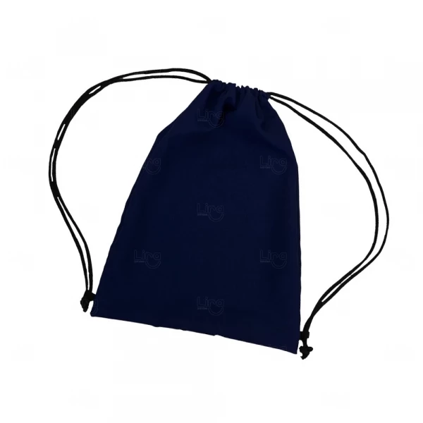 Mochila Saco Personalizada - 44,5 x 33,6 cm Azul Escuro