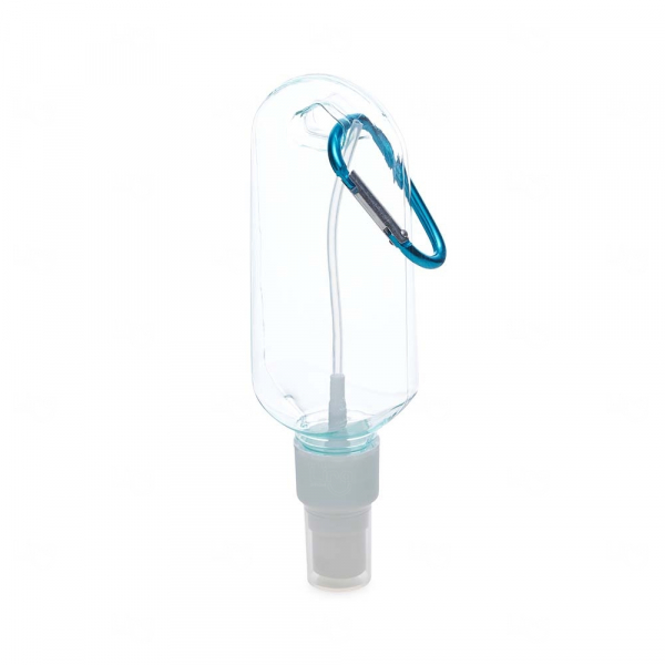 Frasco Plástico Personalizado com Mosquetão -  100ml Azul