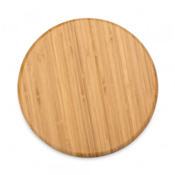 Petisqueira de Redonda de Bambu 30 x 30 cm Personalizada 