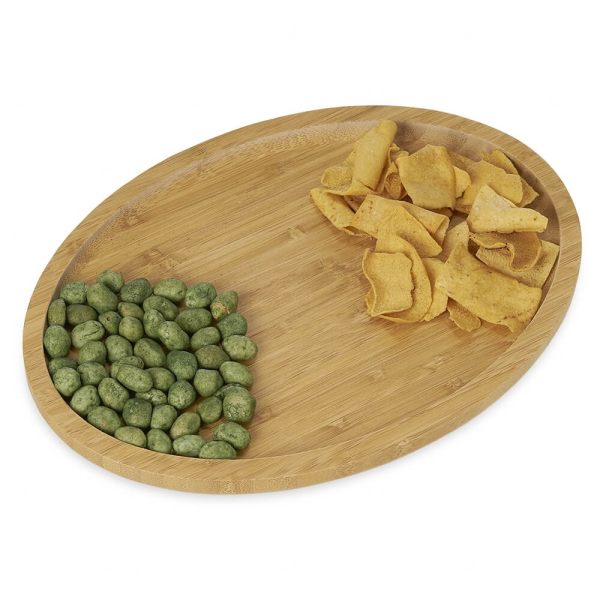 Petisqueira de Bambu Oval 28,5x20,5cm Personalizada 
