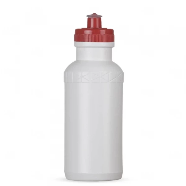 Squeeze Personalizada de Plástico - 500ml Branco e Vermelho