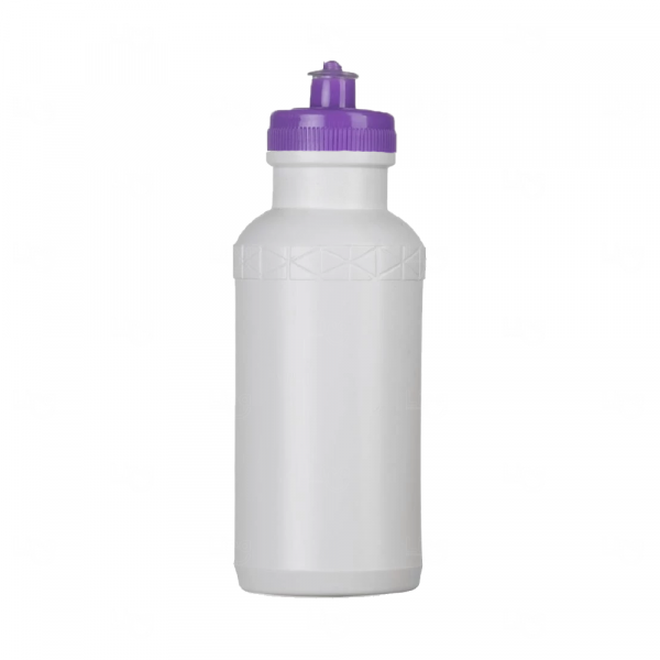 Squeeze Personalizada de Plástico - 500ml Branco e Roxo