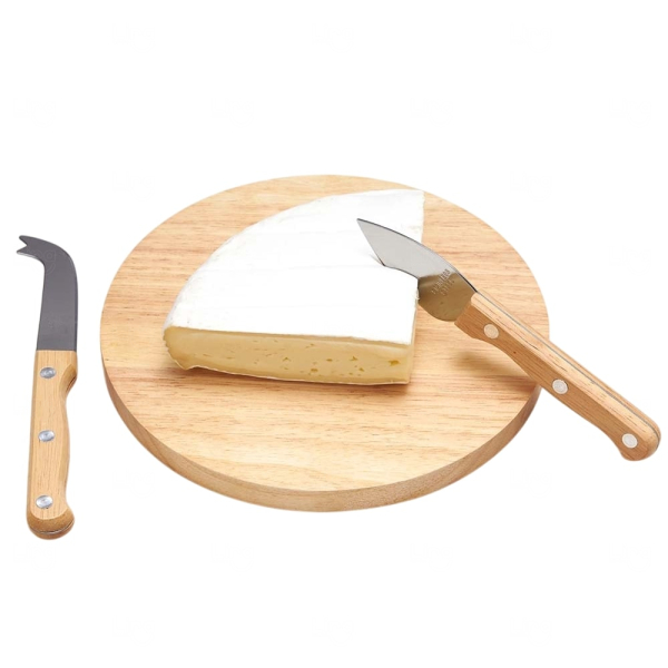 Kit Queijo 3 Peças com Estojo Kraft Personalizado 