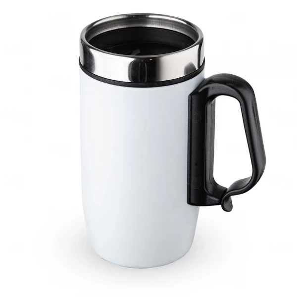 Caneca Inox Parede Dupla Personalizada - 275ml Branco