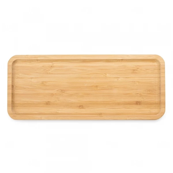 Petisqueira Retangular de Bambu Personalizada 36 x 15 cm