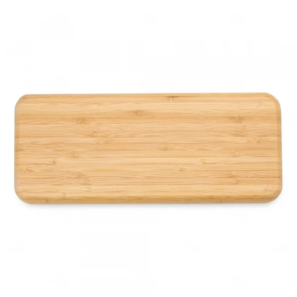Petisqueira Retangular de Bambu Personalizada 36 x 15 cm 