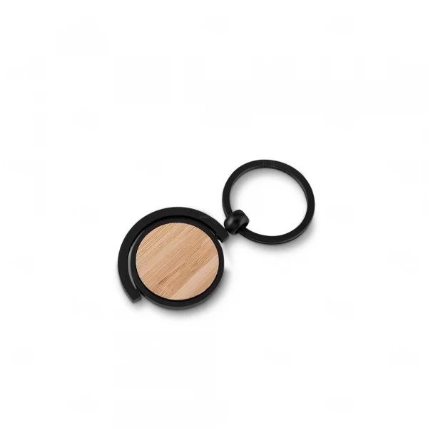 Chaveiro Metal com Bambu Personalizado Preto