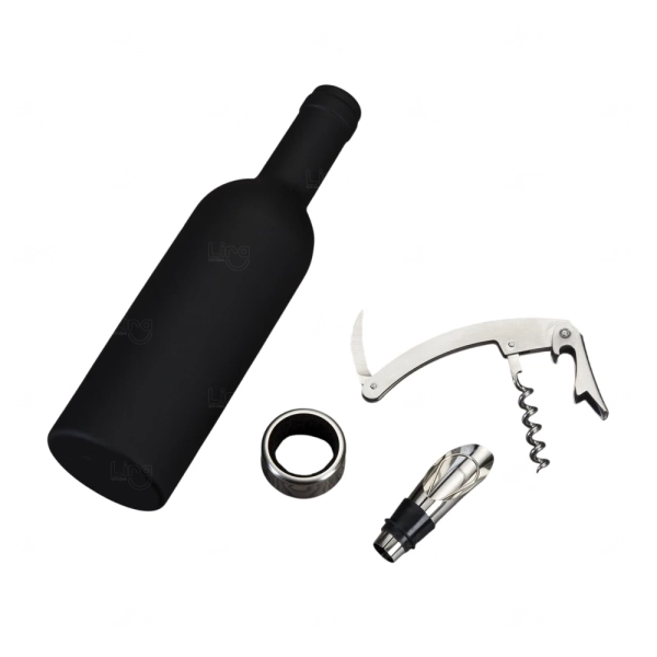 Kit Vinho 3 Peças em Estojo Garrafa Personalizado 