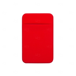 Adesivo Porta Cartão Personalizado de Lycra para Celular Vermelho