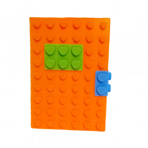 Capa Caderno Lego Personalizado Laranja 