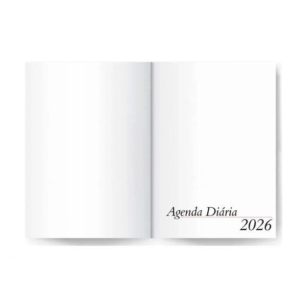 Agenda Diária 2026 Croco Preta Personalizada - 14,5x20cm 