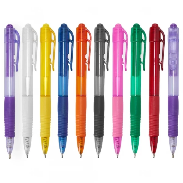 Caneta Plástica Colorida Personalizada 