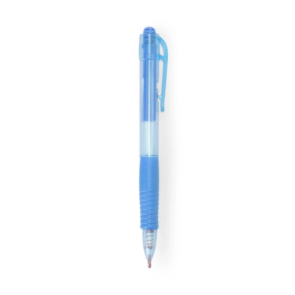 Caneta Plástica com Grip Emborrachado Personalizada 
