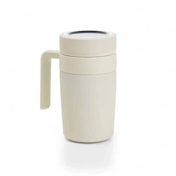 Caneca Térmica com Display LED Personalizada - 500ml Branco