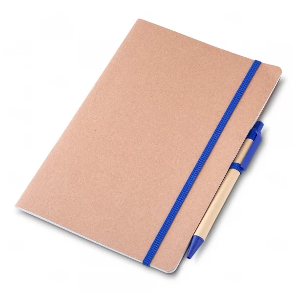 Caderneta Personalizada Ecológica com Caneta - 21,5 x 15,4 cm Azul