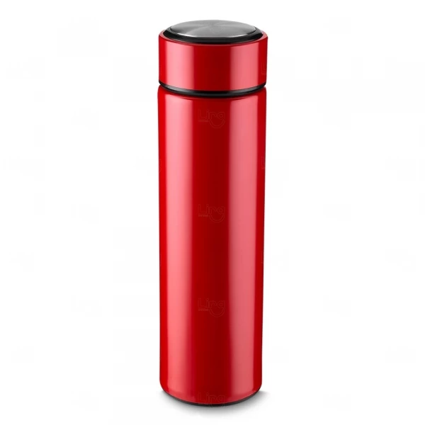 Garrafa Personalizada Inox com Infusor - 450ml Vermelho